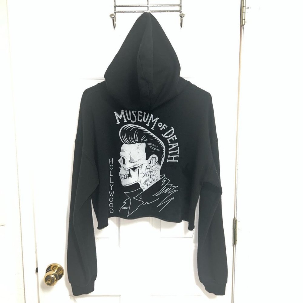 Museum of Death Hollywood cropped hoodie